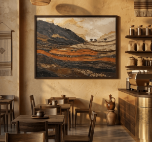 Konso Terraced Earth & Gold | Luxury Abstract Fine Art Canvas Print