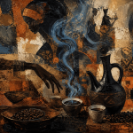 The Jebena Ritual: Luxury Watercolor Coffee Ceremony Canvas Print