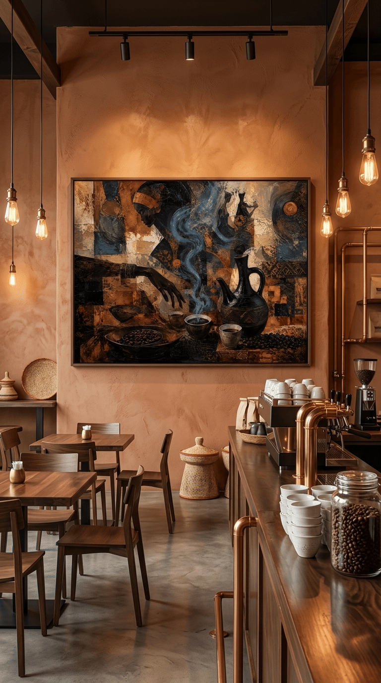 The Jebena Ritual: Luxury Watercolor Coffee Ceremony Canvas Print