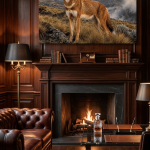 Highland Sentinel: Rare Ethiopian Wolf Premium Wildlife Canvas Art