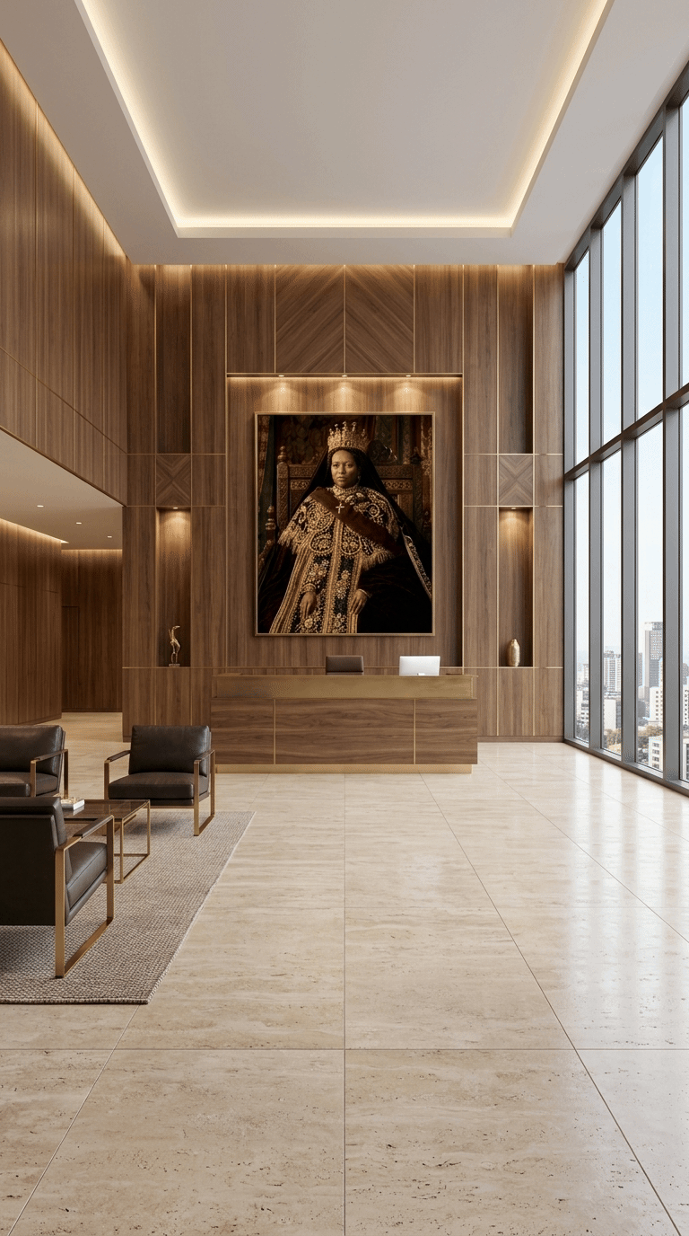 Empress Zewditu of Ethiopia – Imperial Royal Portrait Canvas Wall Art