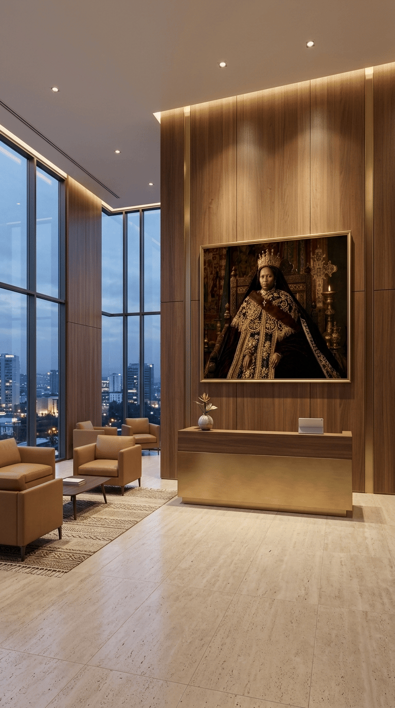 Empress Zewditu of Ethiopia – Imperial Royal Portrait Canvas Wall Art