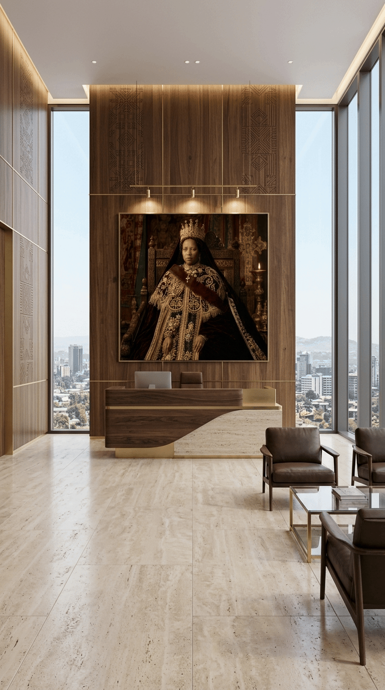 Empress Zewditu of Ethiopia – Imperial Royal Portrait Canvas Wall Art