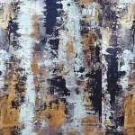 Ethiopian Gold & Midnight Abstract | Contemporary Textured Canvas Art