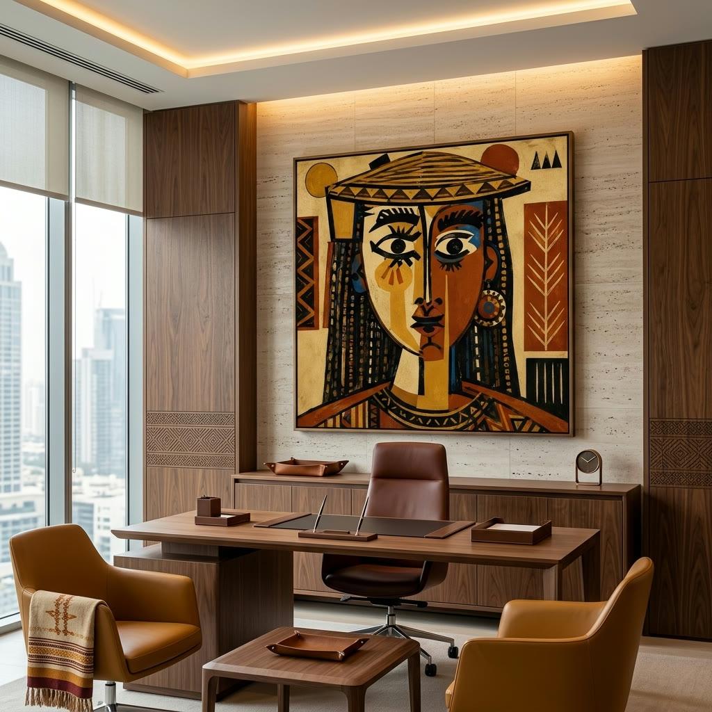 Queen of the African Sun | Abstract Portrait | canvas Addis