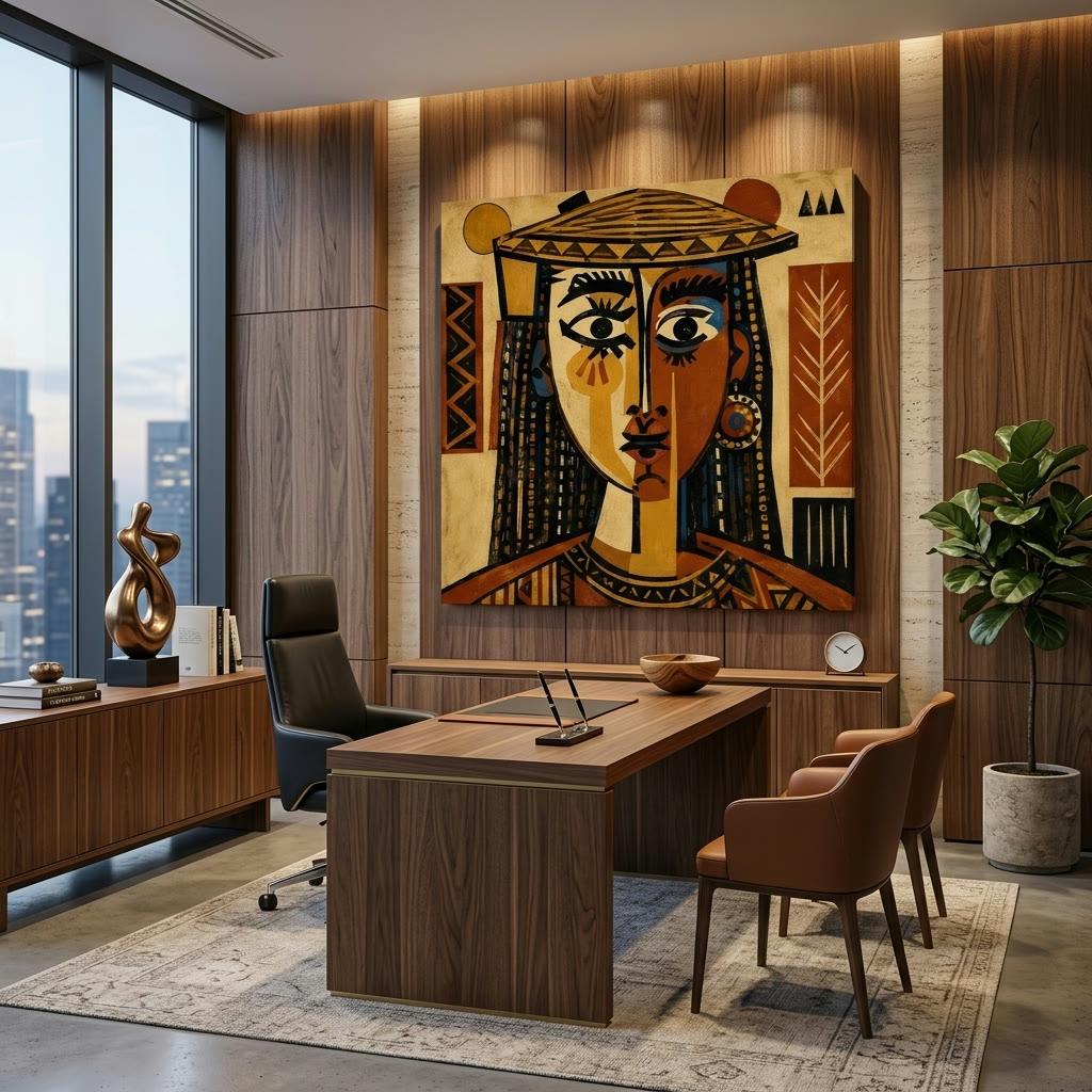 Queen of the African Sun | Abstract Portrait | canvas Addis