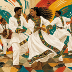 The Rhythm of Heritage: Habesha Eskista Movement Canvas Print
