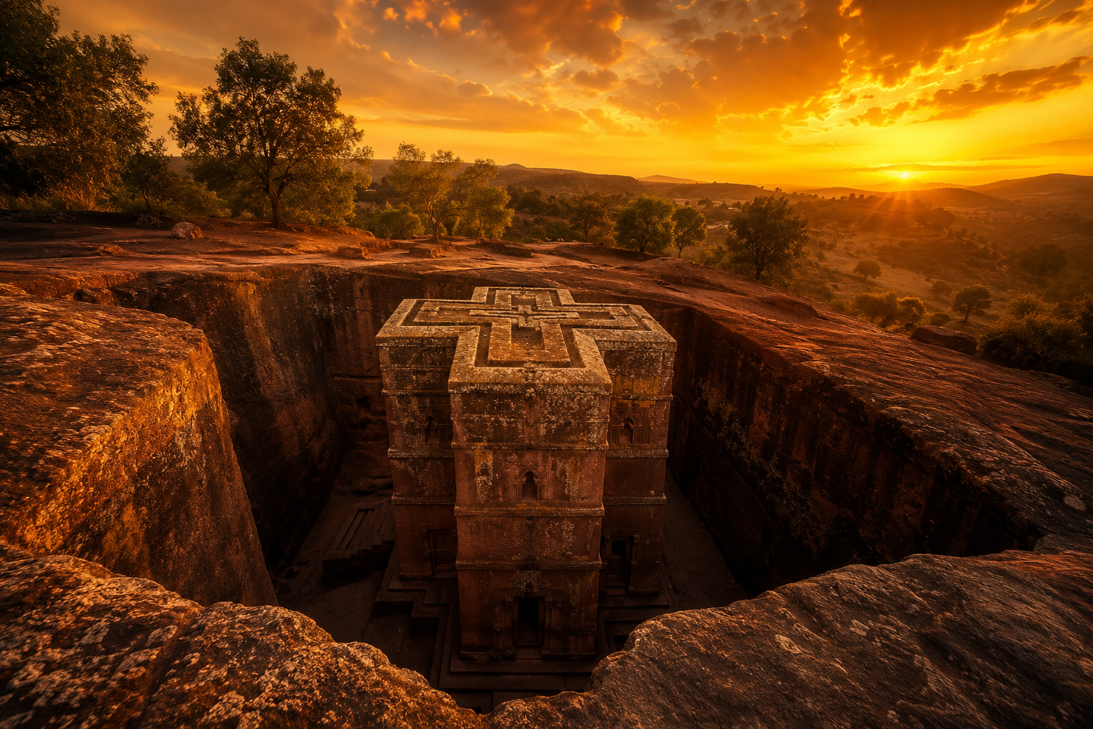 Lalibela Sunset Canvas Print