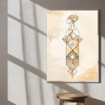 Minimalist Ethiopian Habesha Tilet Silhouette Print – Sophisticated Heritage Fine Art