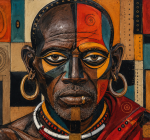 Mursi Tribal Old Man Canvas Art