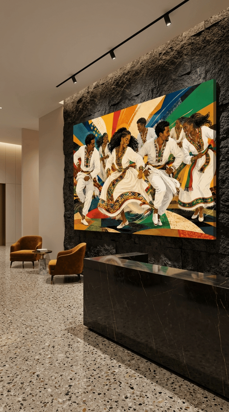 The Rhythm of Heritage: Habesha Eskista Movement Canvas Print