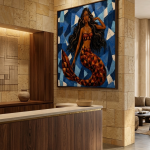Siren of the Blue Nile – Ethiopian Mermaid Canvas Wall Art
