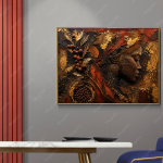 Espresso and Terracotta Heavy Impasto Abstract